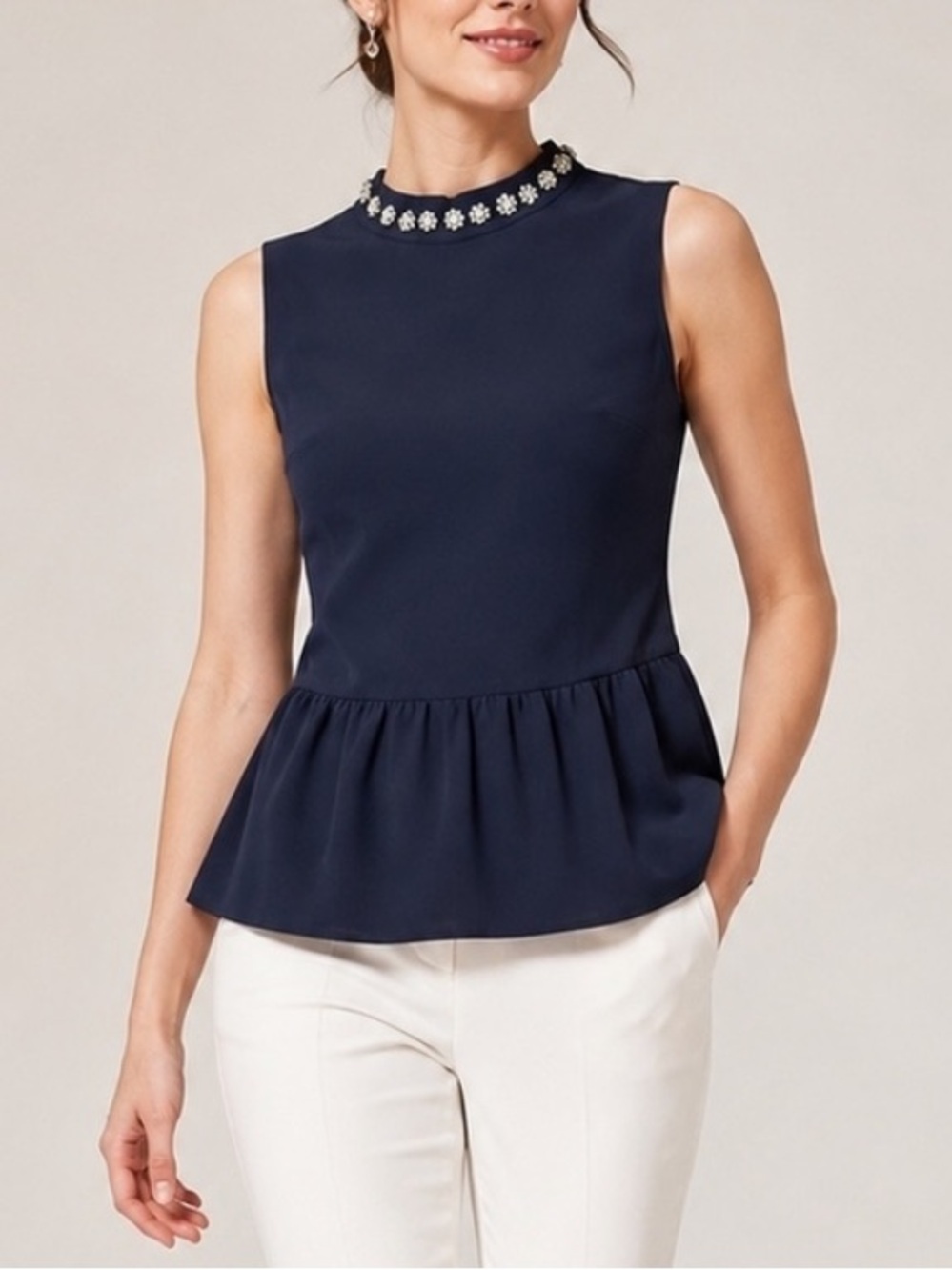 J. Crew Navy Blue Dress Top